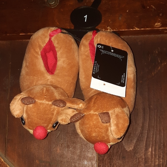 🍀3/15 Rudolph Christmas Slippers - Picture 2 of 5